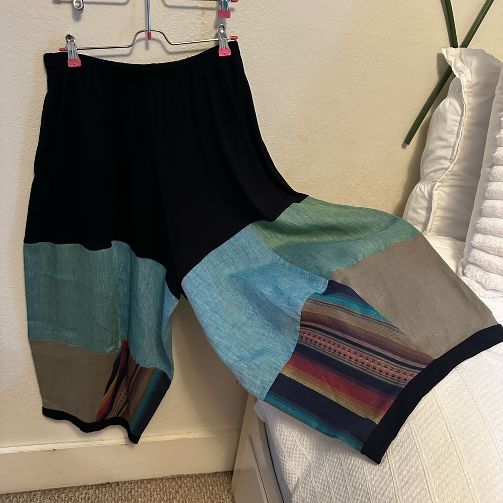 One size new with tags cutest boho Colorful Patchwork Pants